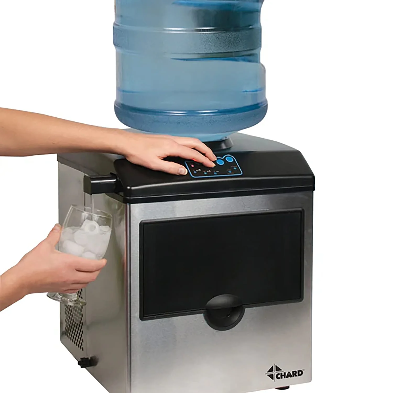 Chard Stainless Steel Ice Maker and Water-Jug Water Dispenser, 33 Lbs. of Ice per Day - Image 3