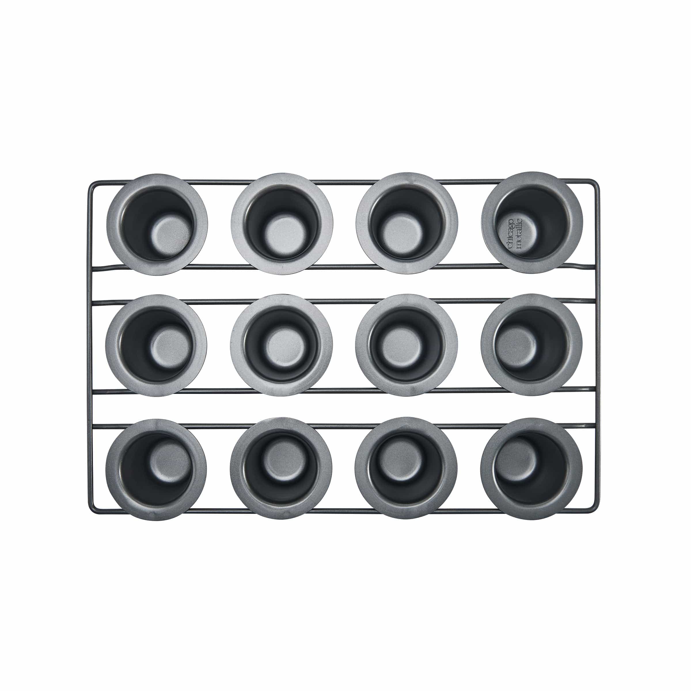 Chicago Metallic Professional 12-Cup Non-Stick Mini-Popover Pan, 16-Inch-by-10.75-Inch - Image 3