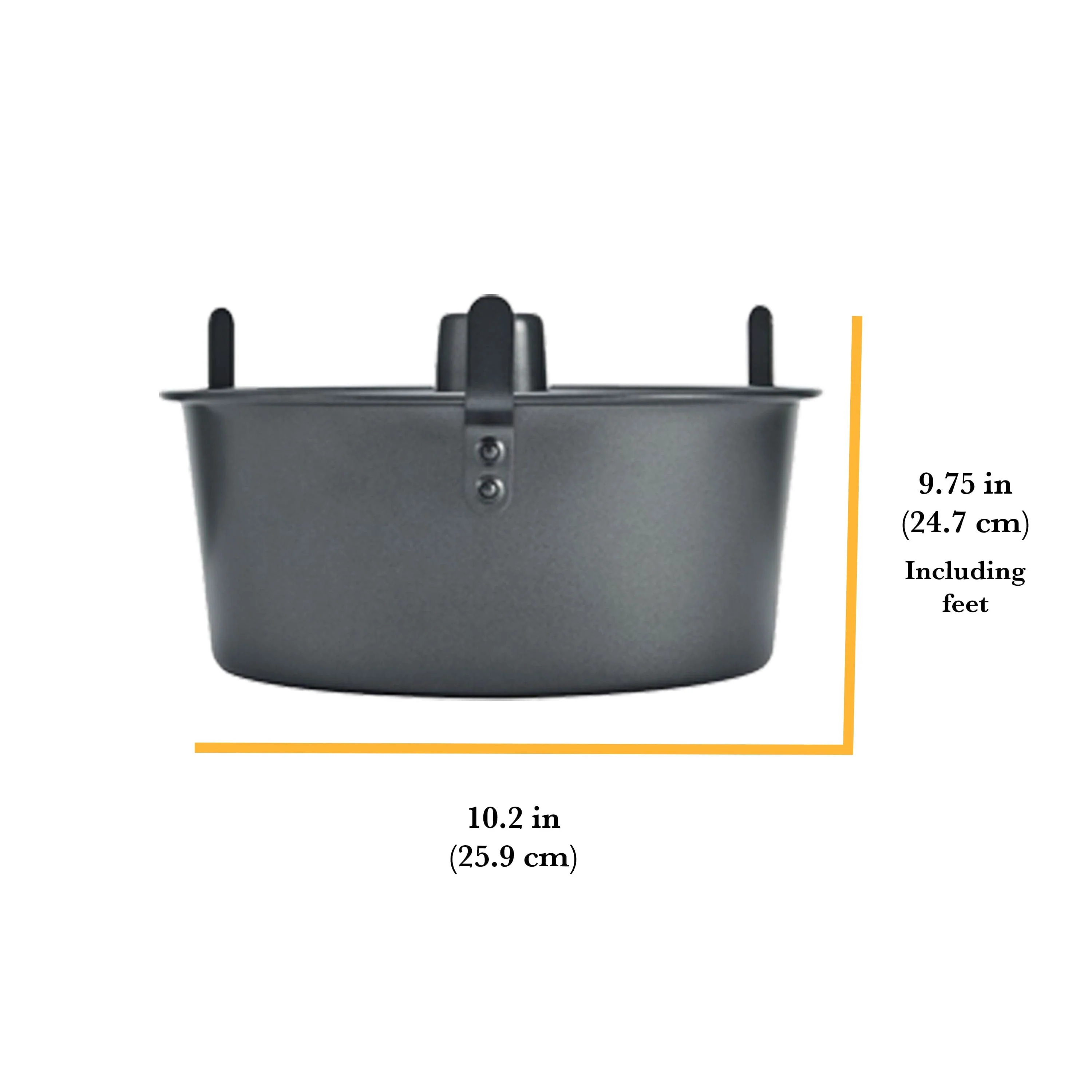 Chicago Metallic Professional 2-Piece 9.5-Inch Angel Food Cake Pan with Feet, 9.5 x 4 - Image 4