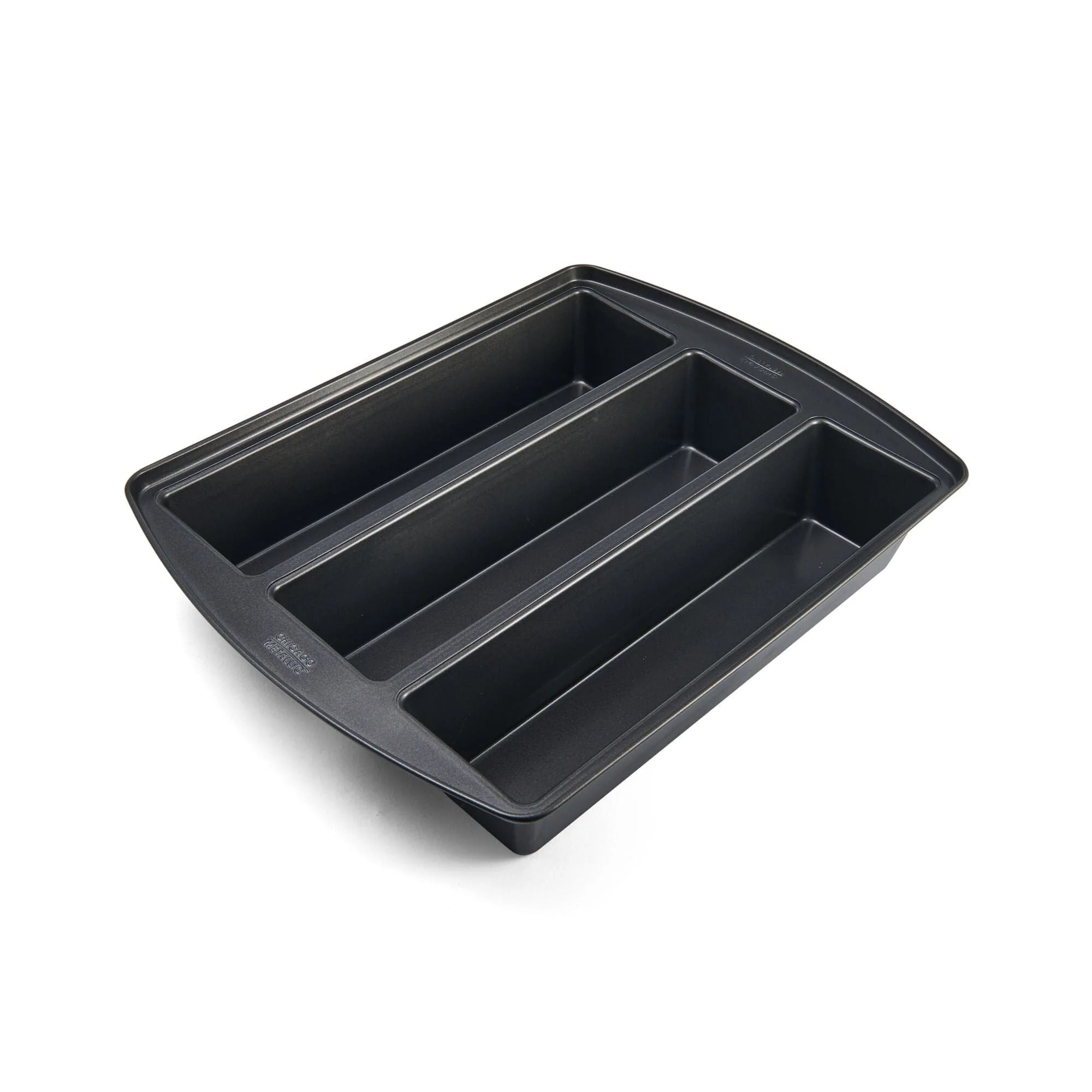 Chicago Metallic Professional Lasagna Trio Pan, Perfect for loaf breads, cakes and more 12.5x16x3 inches, Silver