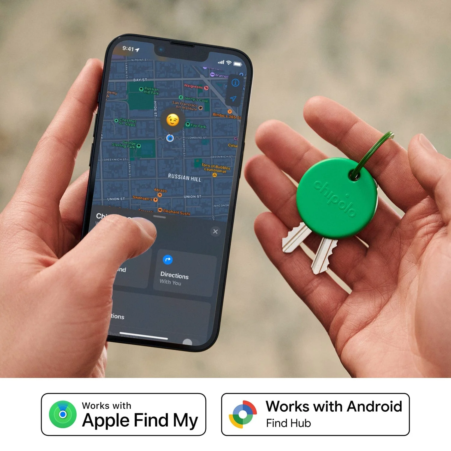 Chipolo POP Device Tracking Tag, 1 Pack, Green - Image 3