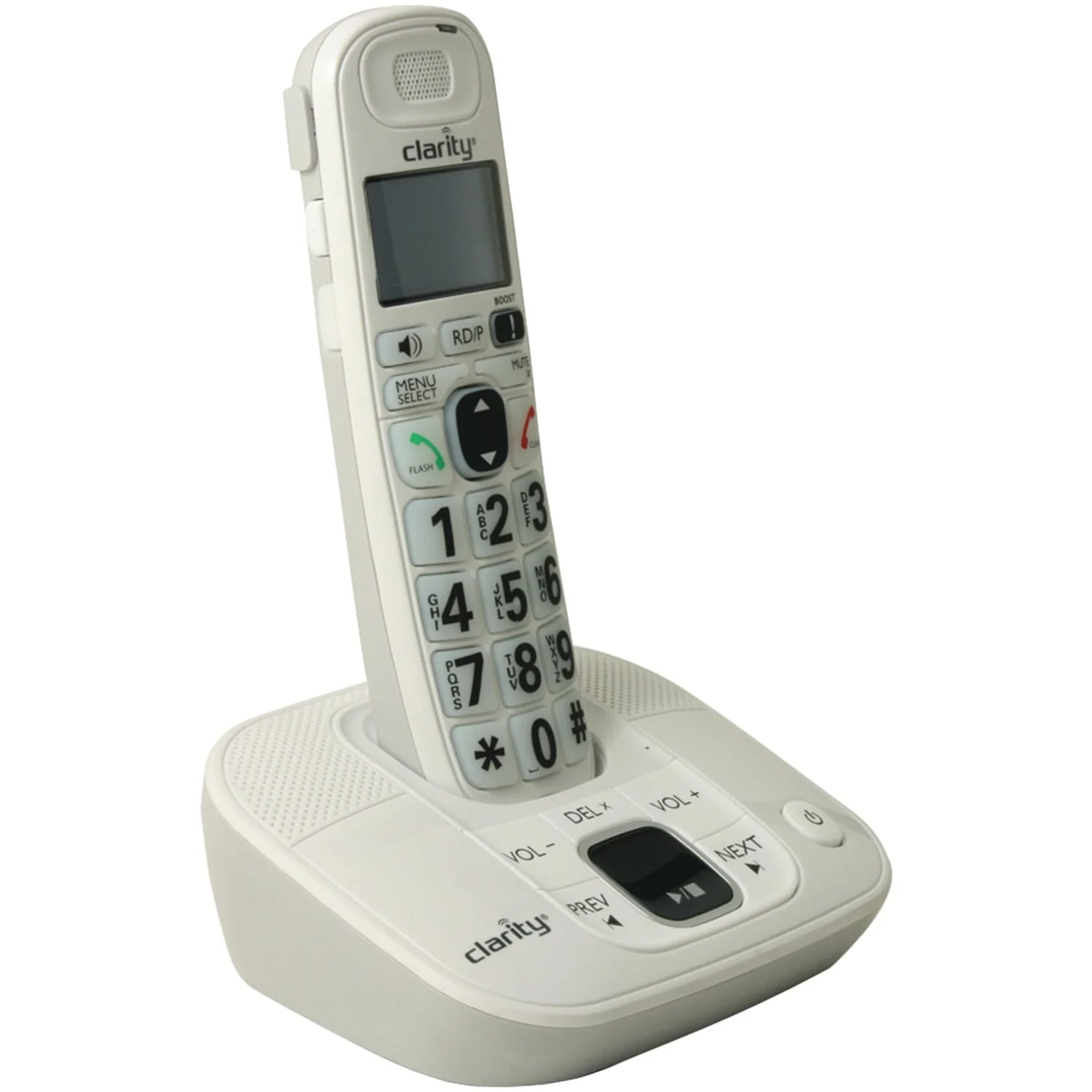 Clarity 1-Cordless Handset DECT 6.0 30-dB Amplified/Expandable Phone System for Landlines, Answering System, Big Buttons, and Backlit Display - Image 2