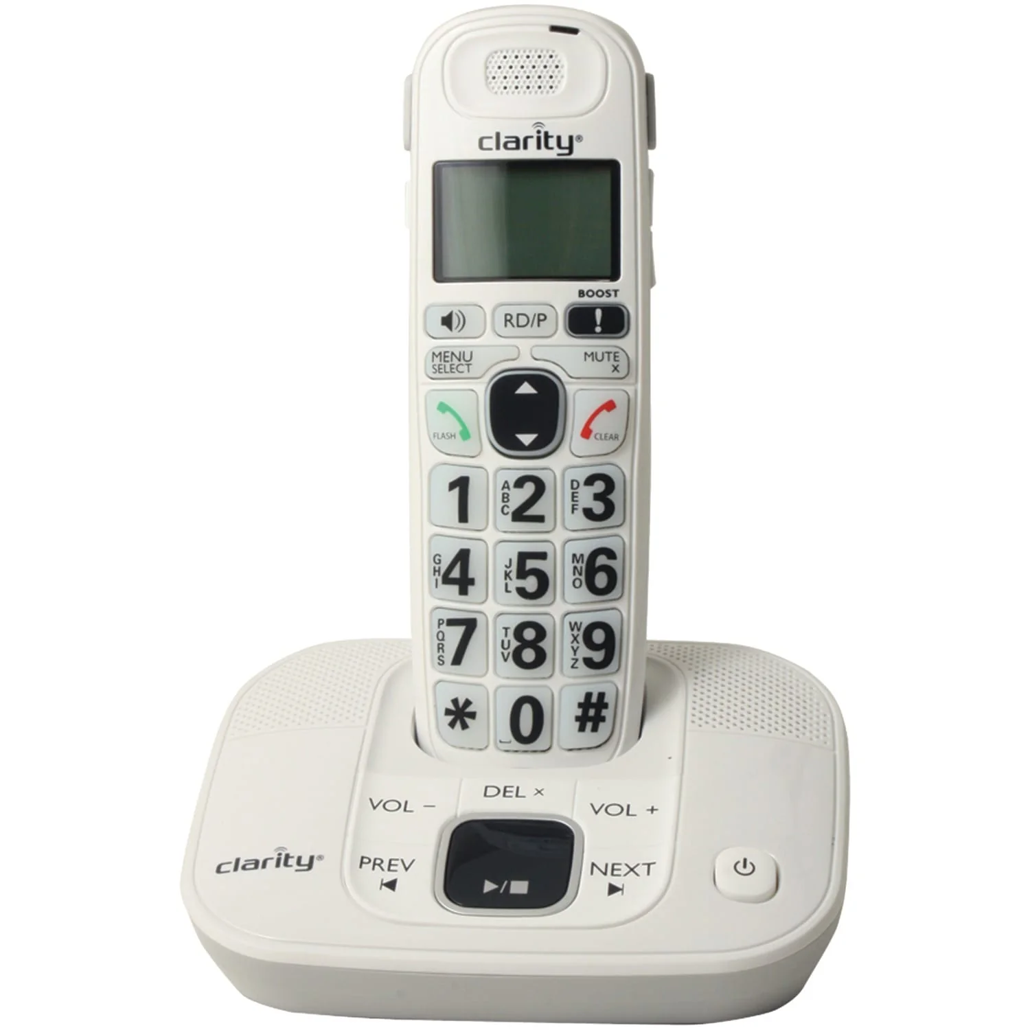 Clarity 1-Cordless Handset DECT 6.0 30-dB Amplified/Expandable Phone System for Landlines, Answering System, Big Buttons, and Backlit Display - Image 3
