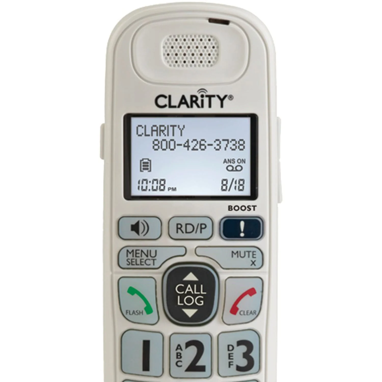 Clarity 1-Cordless Handset DECT 6.0 40-dB Amplified/Expandable Phone System for Landlines, Answering System, Big Buttons, and Backlit Display - Image 2