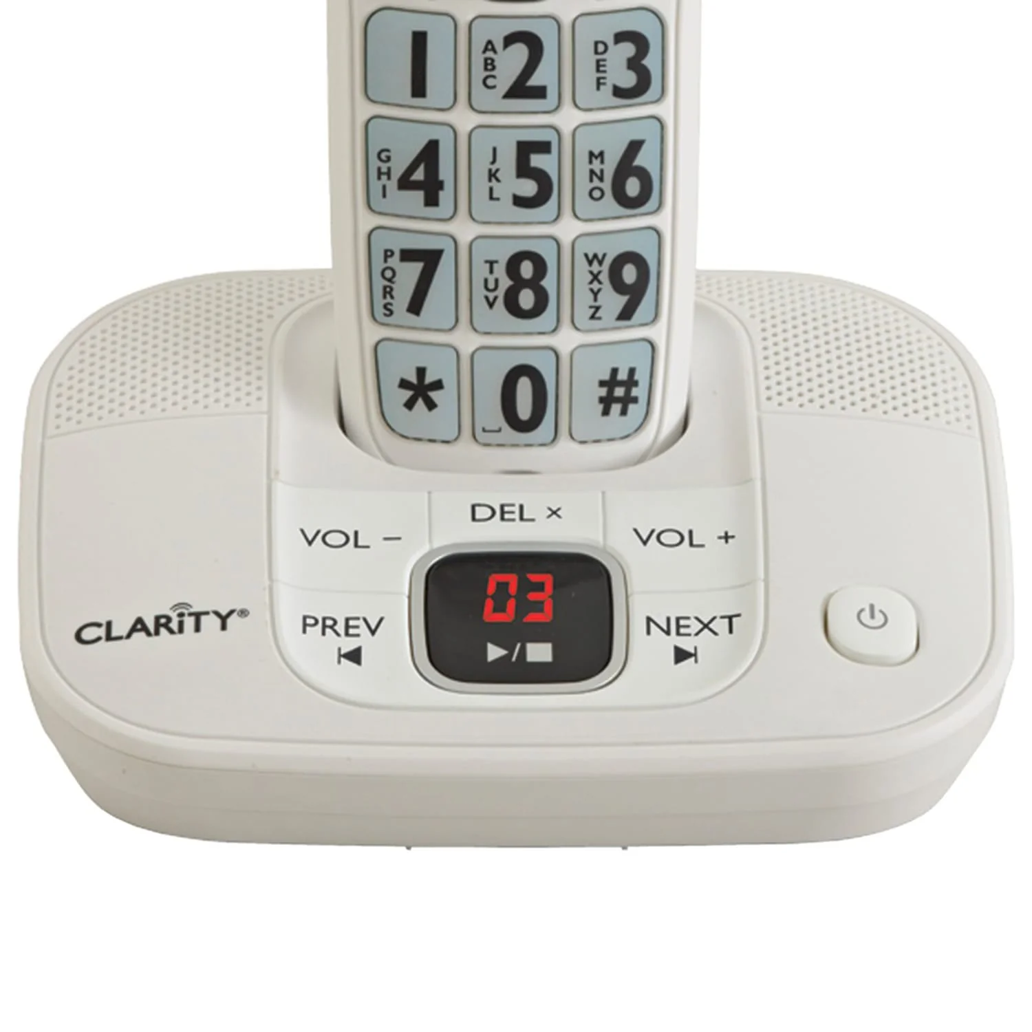 Clarity 1-Cordless Handset DECT 6.0 40-dB Amplified/Expandable Phone System for Landlines, Answering System, Big Buttons, and Backlit Display - Image 3