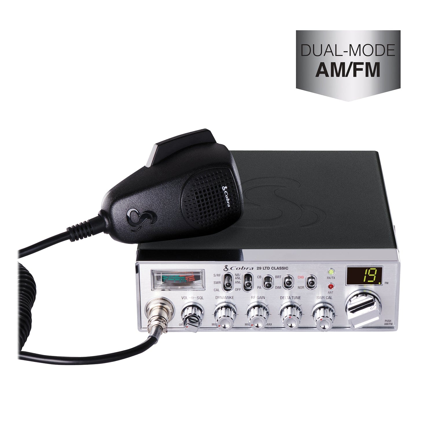 Cobra 40-Channel AM/FM CB Radio with Microphone, 29 LTD Classic, Black - Image 3