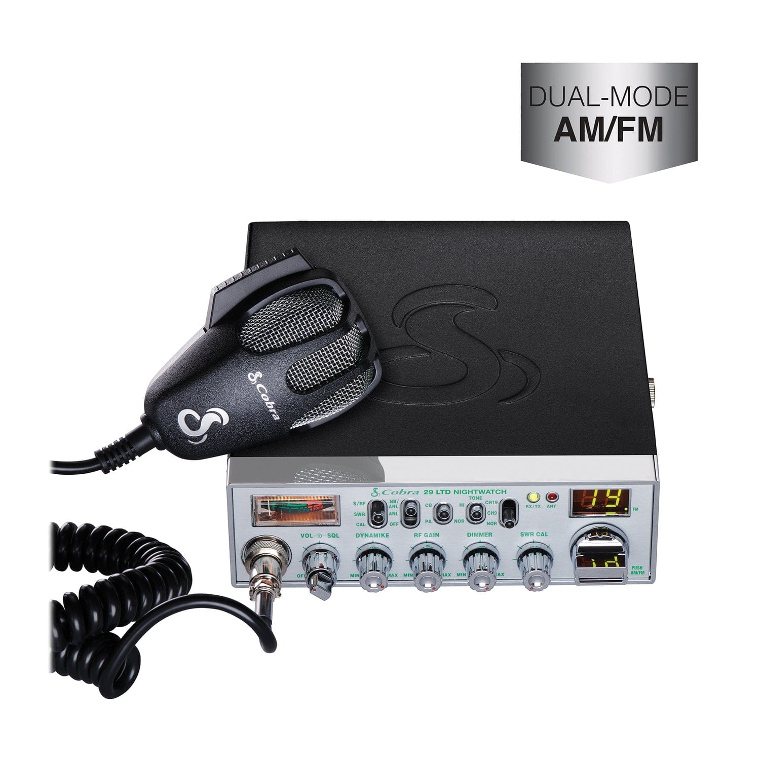 Cobra 40-Channel AM/FM CB Radio with NightWatch and Microphone, Chrome Face, 29 NW LTD Classic - Image 4