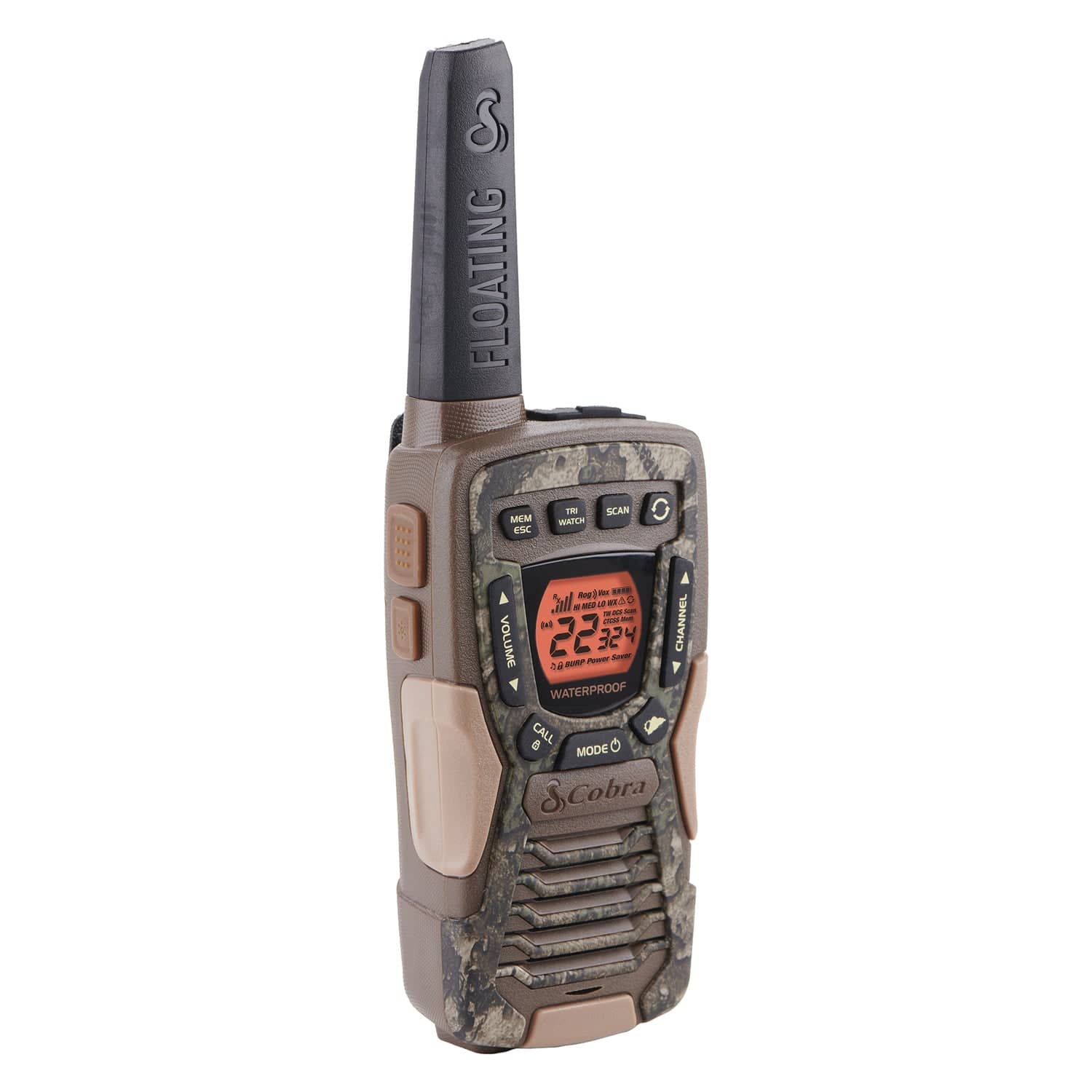 Cobra ACXT1035R FLT Floating Waterproof 37-Mile-Range 2-Way Radios, 2 Pack, Camouflage - Image 3