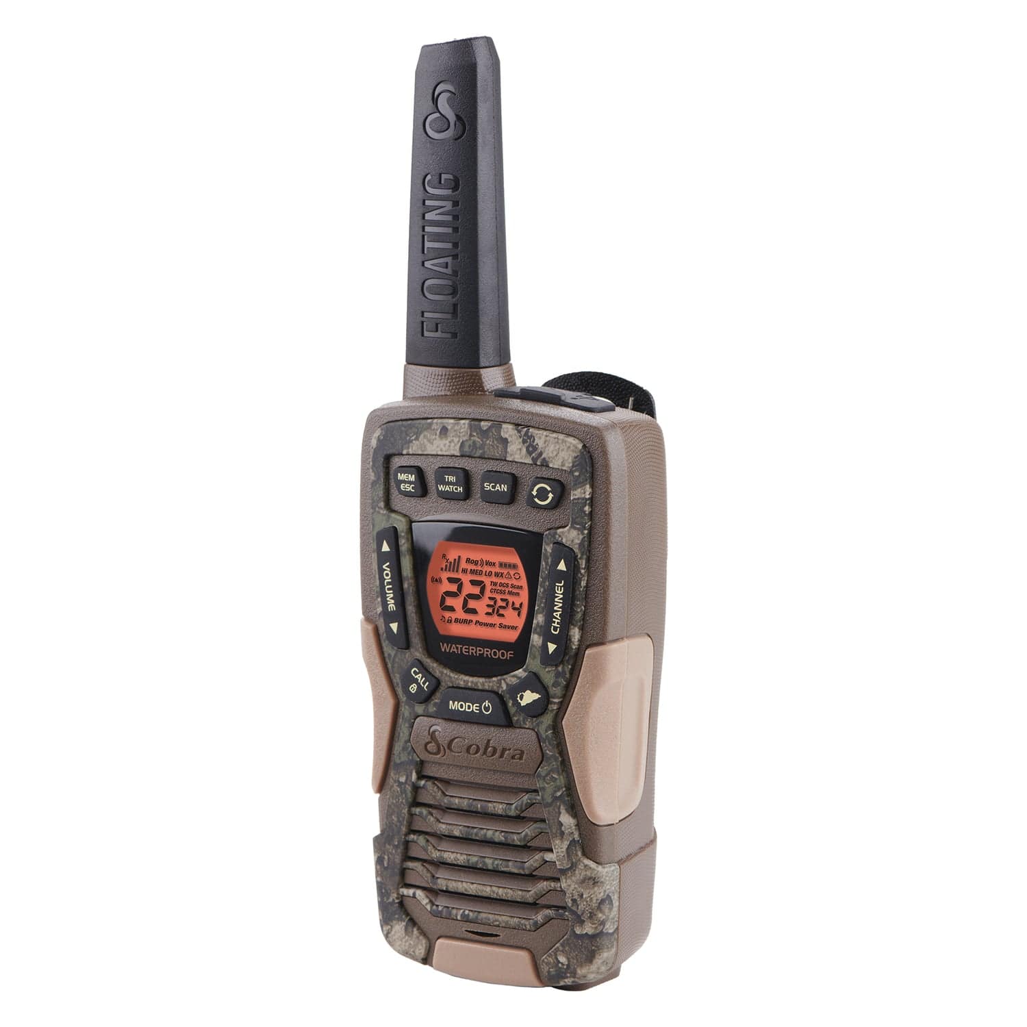 Cobra ACXT1035R FLT Floating Waterproof 37-Mile-Range 2-Way Radios, 2 Pack, Camouflage - Image 4