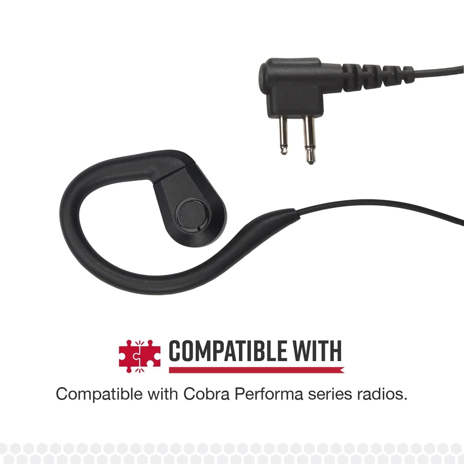 Cobra C-Style Earloop-Wrap In-Ear Headset for Cobra Performa 400/450 2-Way Handheld Business Radios and Select Non-Cobra Devices, 0010100-1 - Image 4