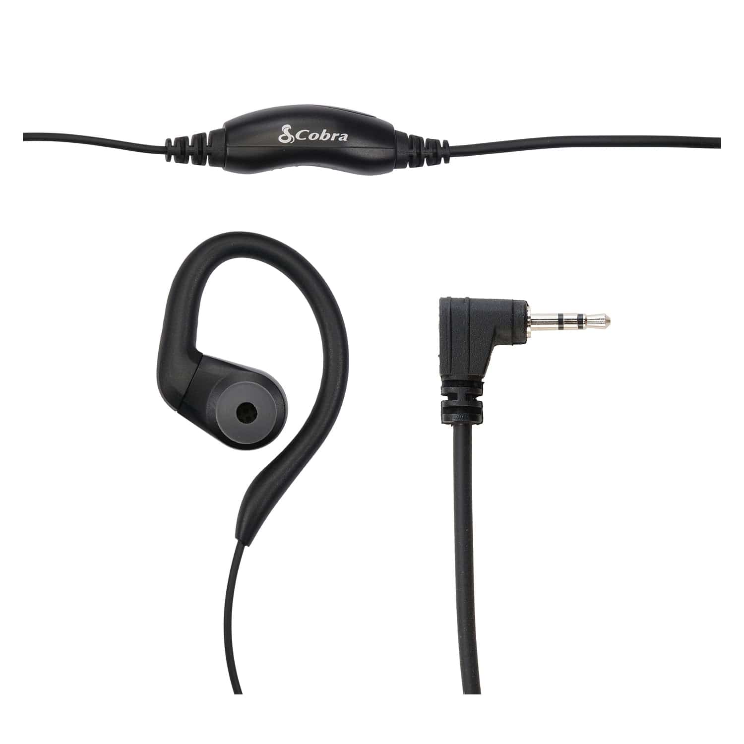 Cobra C-Style Earloop-Wrap In-Ear Headset for Select Cobra GMRS and FRS PX650, RX, ACXT, and TrailBlazer 2-Way Radios, 0010122-1