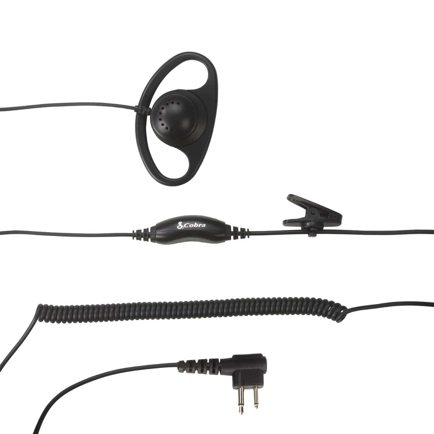 Cobra D-Style Earpiece for Cobra Performa 400/450 2-Way Handheld Business Radios and Select Non-Cobra Devices, 0010098-1