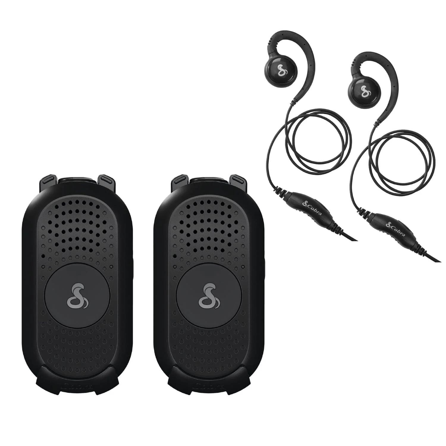 Cobra PX280 Compact 2-Way Handheld Business Radio with Dual-Dock Charger and Headset, 2 Pack