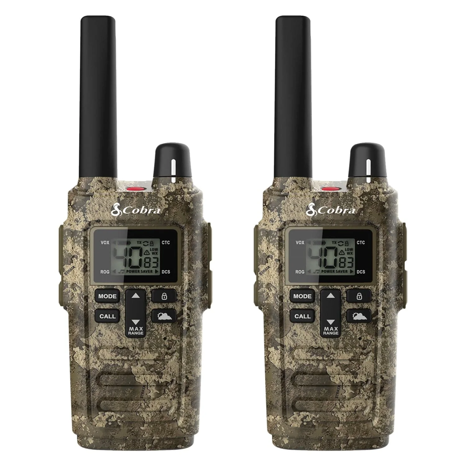 Cobra RX380 32-Mile-Range Weather-Resistant 2-Way Radios, 2 Pack, Camouflage - Image 2