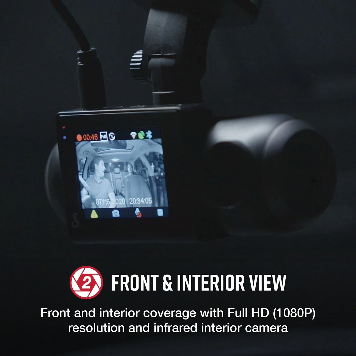 Cobra SC 201 Dual-View Smart Dash Cam - Image 5