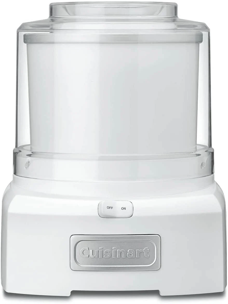Cuisinart 1.5 Quart Frozen Yogurt, Ice Cream and Sorbet Maker, White - Certified Refurbished