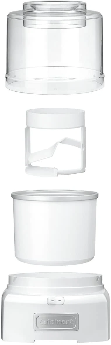 Cuisinart 1.5 Quart Frozen Yogurt, Ice Cream and Sorbet Maker, White - Certified Refurbished - Image 4