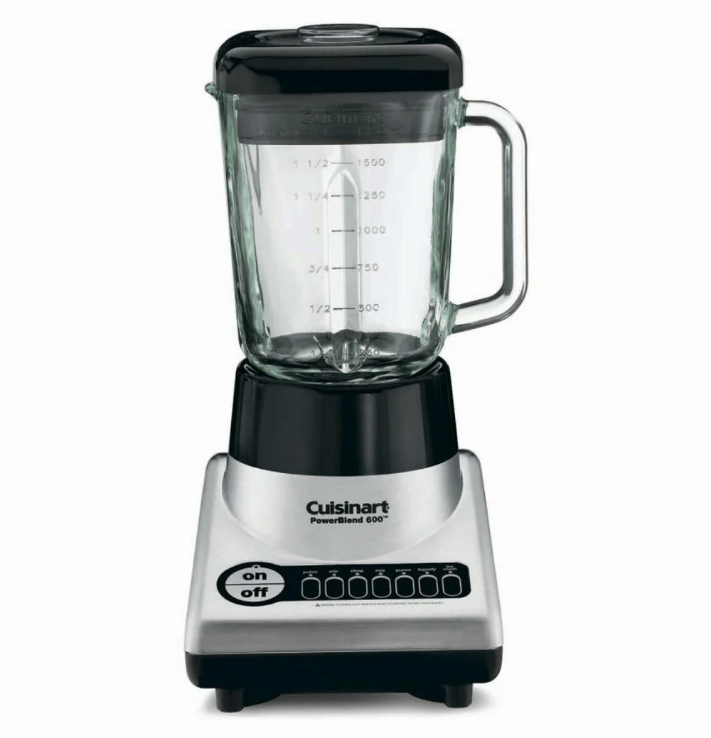 Cuisinart PowerBlend 600 Blender, Chrome/Black - Certified Refurbished