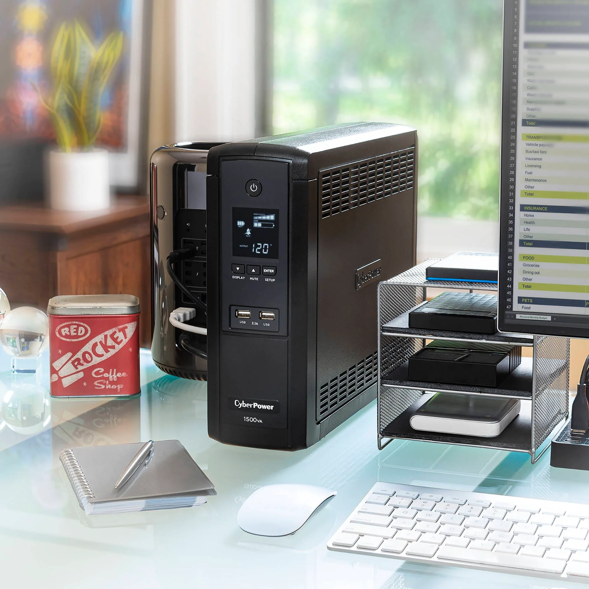 CyberPower 1500VA/900W 12 × NEMA 5-15R Simulated Sine Wave LCD & AVR UPS System - Certified Refurbished - Image 6
