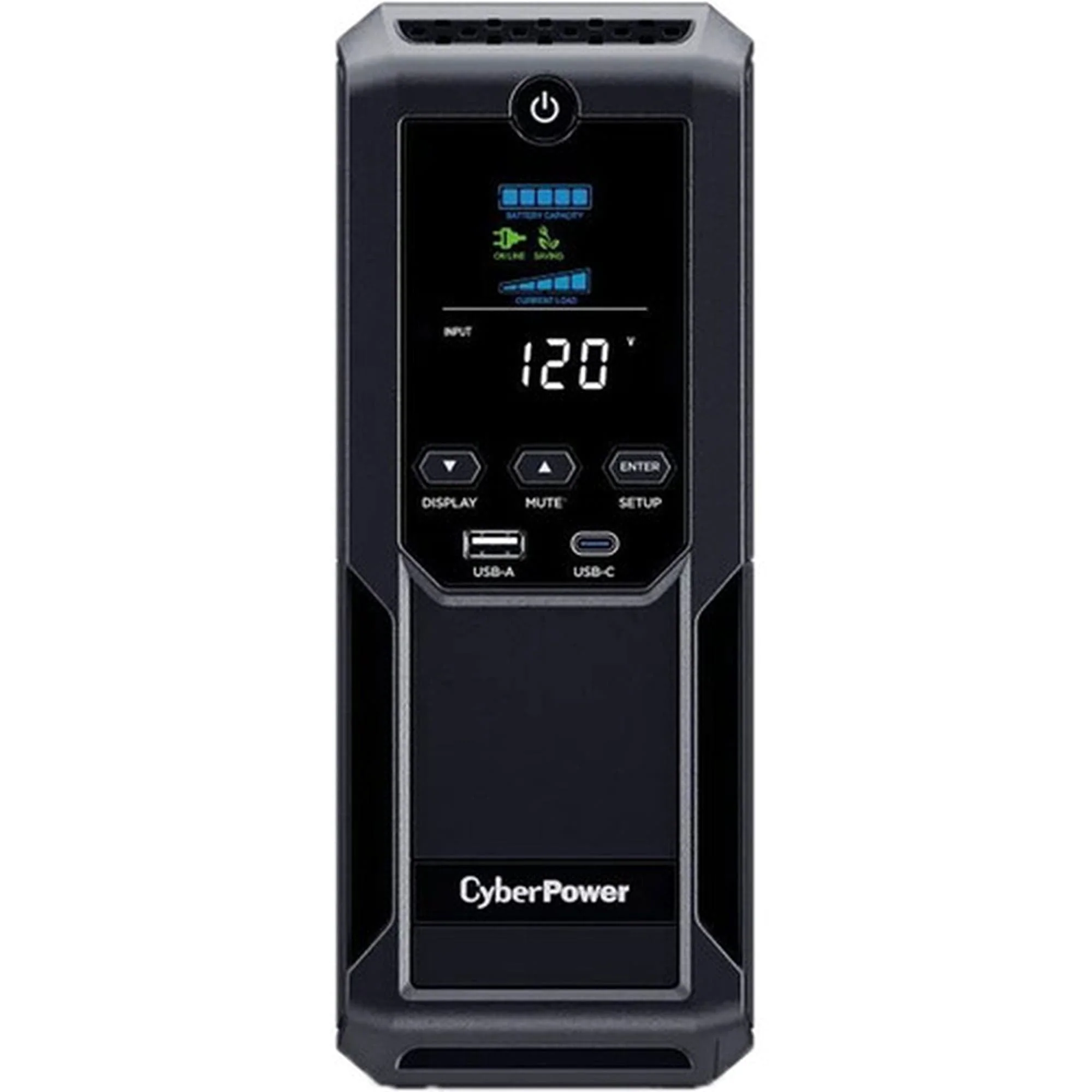 CyberPower CP1500AVRLCD3 Intelligent LCD Series 1500VA/900W, 12 Outlets, 2 USB Ports, AVR, Mini Tower UPS System, Black - Certified Refurbished - Image 2