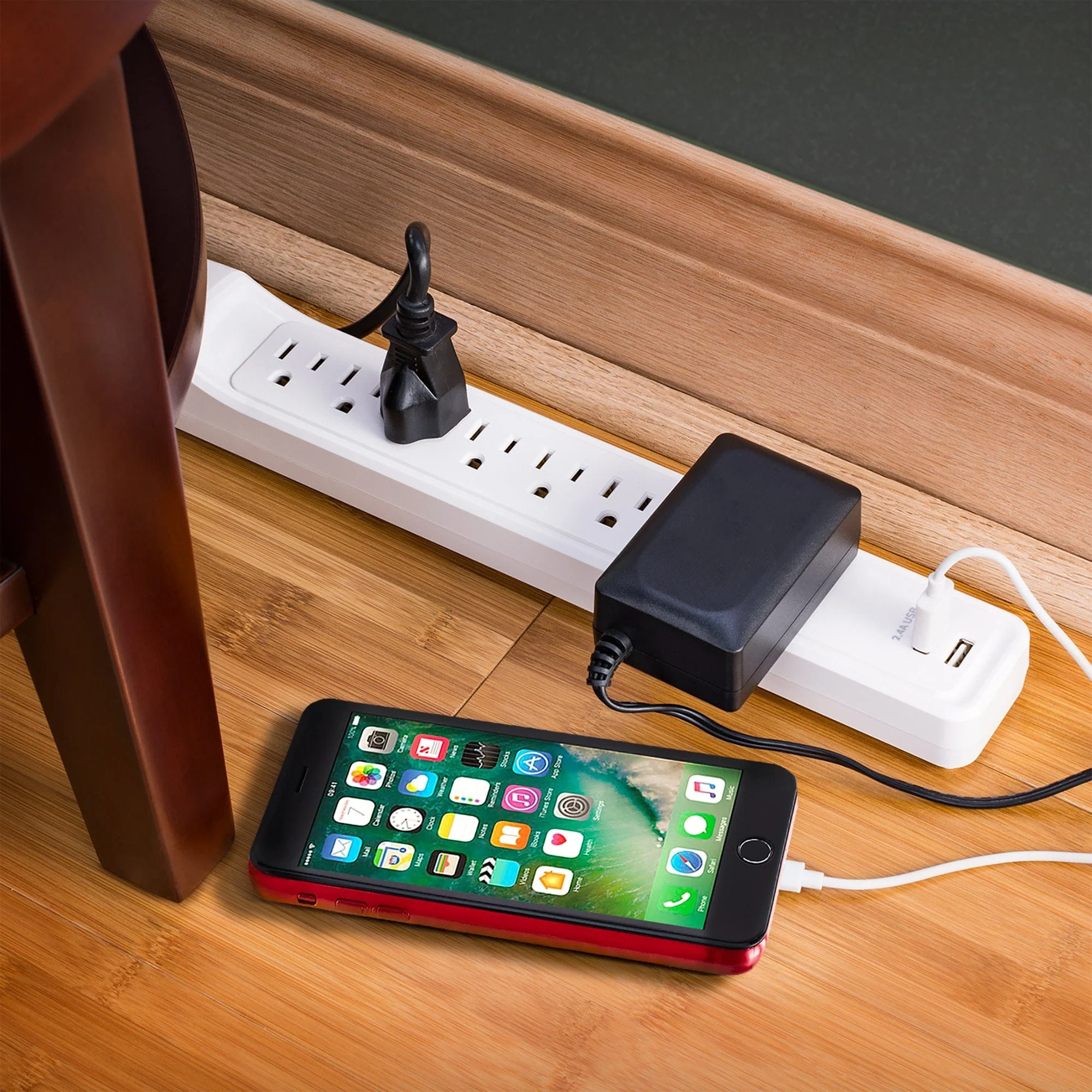 CyberPower Essential 7-Outlet Surge Protector, White - Image 7