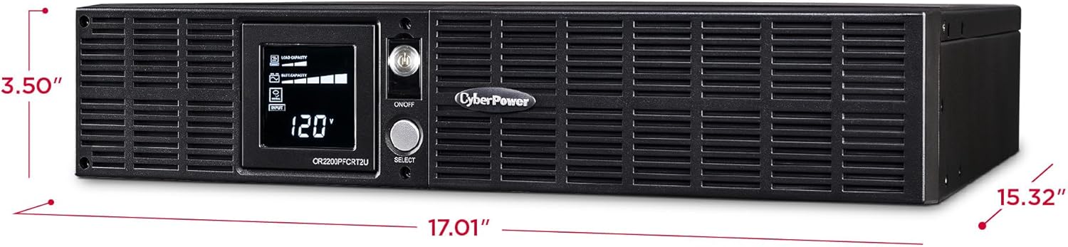 CyberPower PFC Sinewave UPS System, 2000VA/1540W, 8 Outlets, AVR, 2U Rack/Tower - Certified Refurbished - Image 9