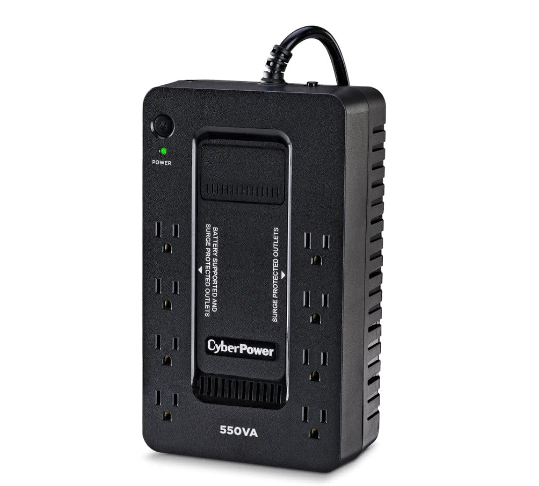 Cyber Power 550VA/330W Battery Backup UPS System with 8 Outlets, Black - Cerified Refurbished - Image 3