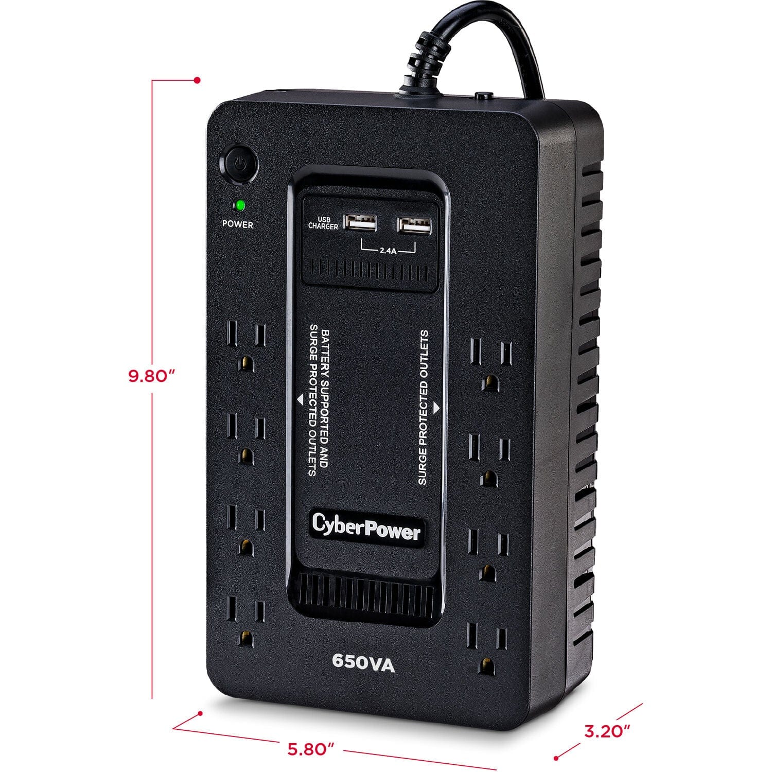 CyberPower SX650U 650VA/360W UPS System - Certified Refurbished - Image 5