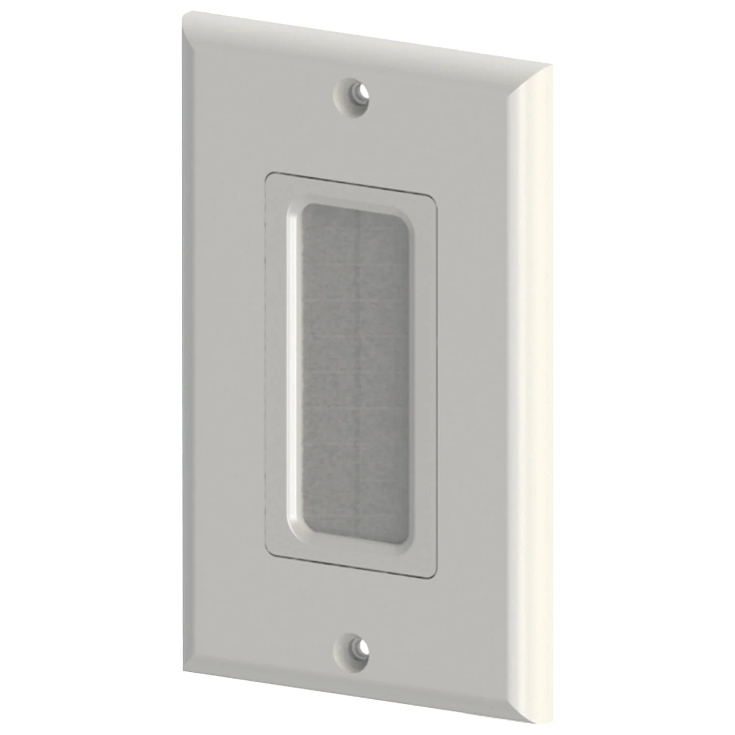 DataComm Electronics 1-Gang Brush Wall Plate, 1 Pack; Ultra White