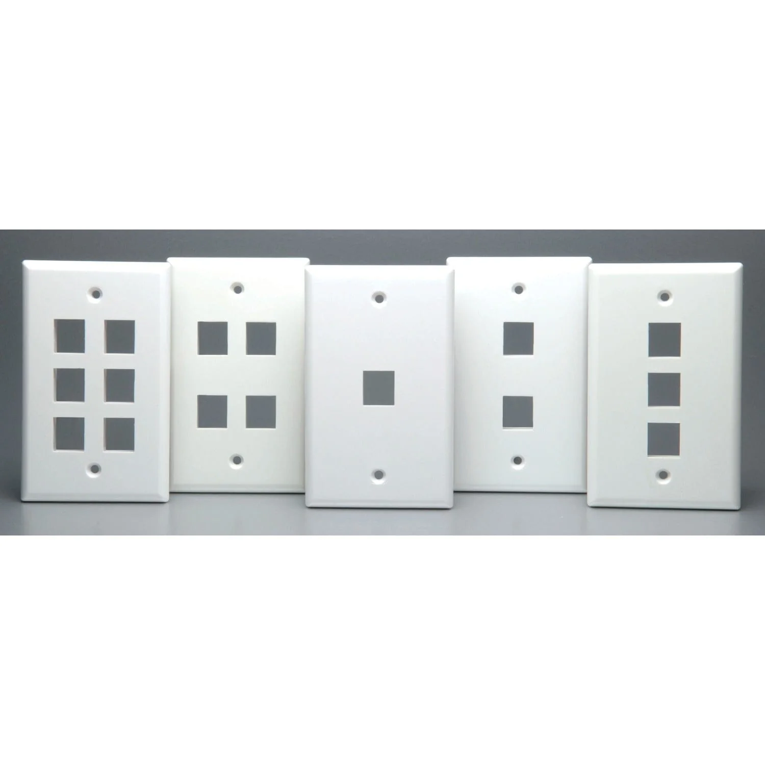 DataComm Electronics Standard-Size Keystone Wall Plate, Ultra White, 2 Port - Image 2