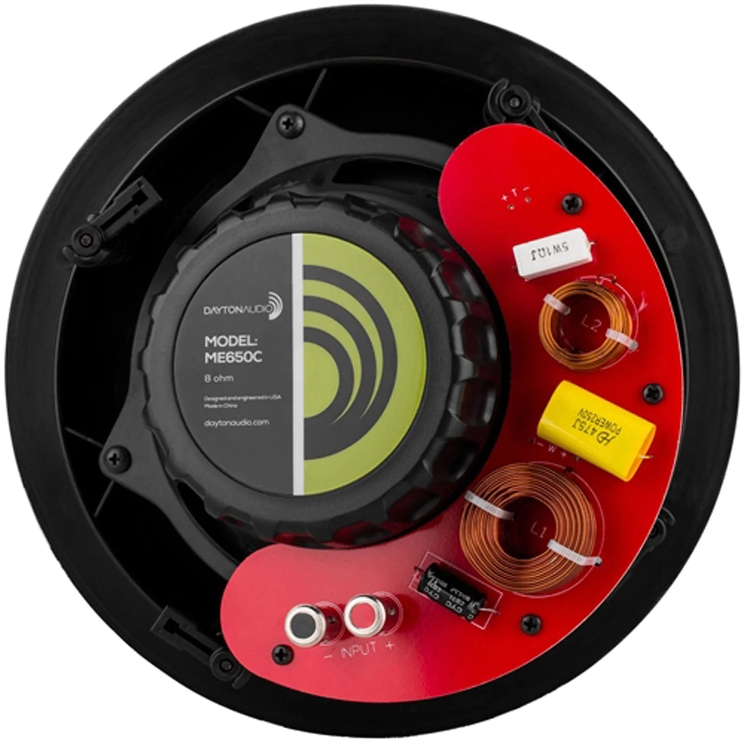 Dayton Audio Micro-Edge ME650C 6-1/2-In. 35-Watt LCRS 15°-Angled In-Ceiling Speaker with Aramid Fiber Woofer and Pivoting Silk Dome Tweeter, 8 Ohms - Image 3