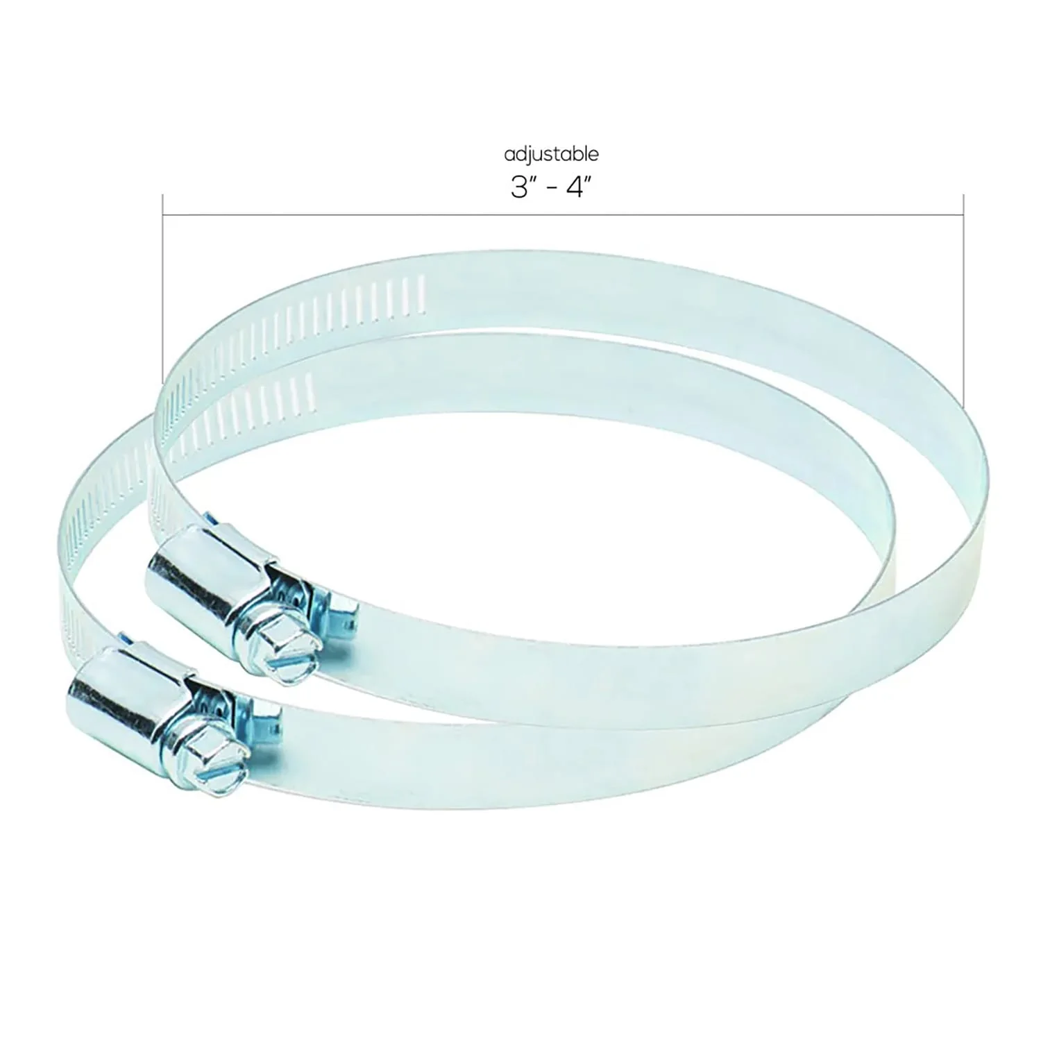 Deflecto 4" Worm Drive Clamps, 2 pk - Image 2