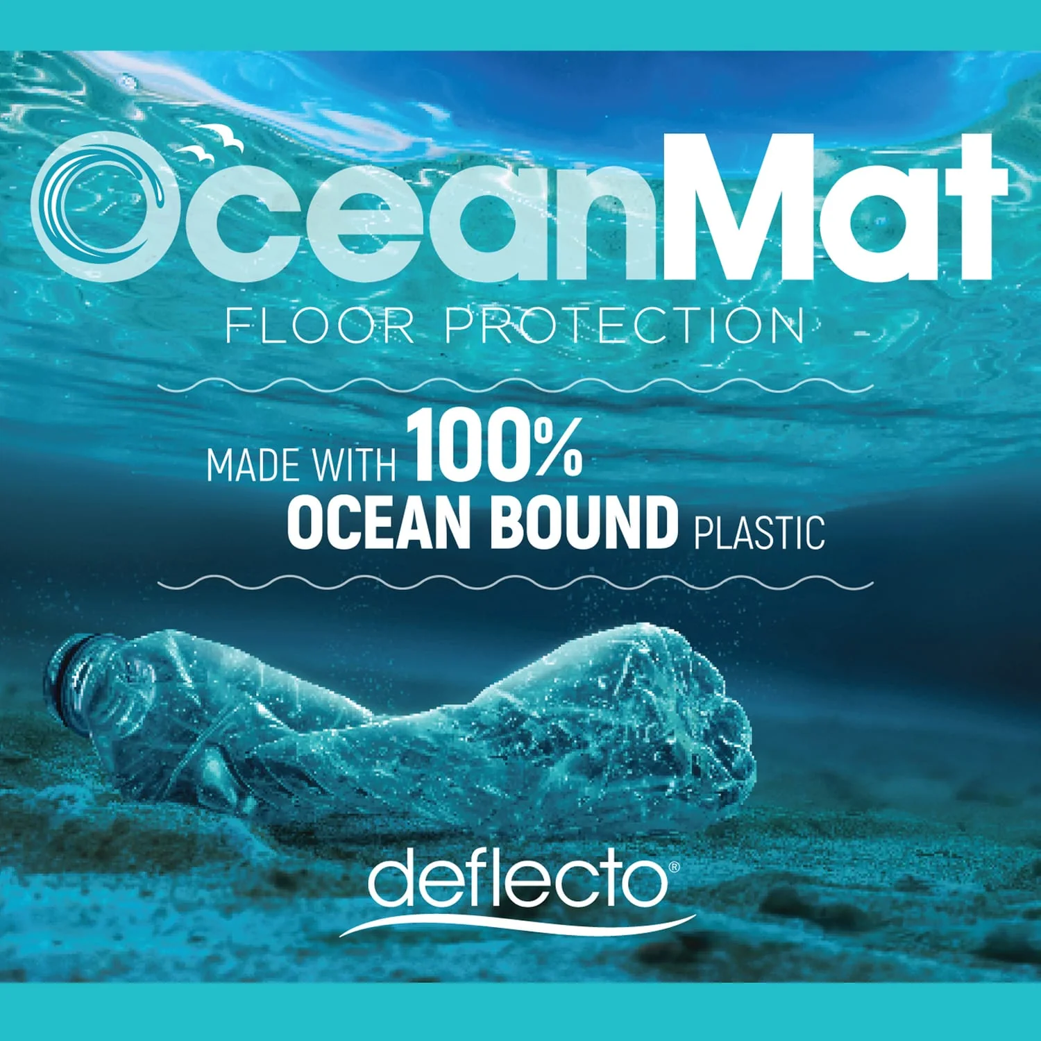 Deflecto OceanMat Office Chair Mat for Carpets, 46 In. x 60 In. - Image 2