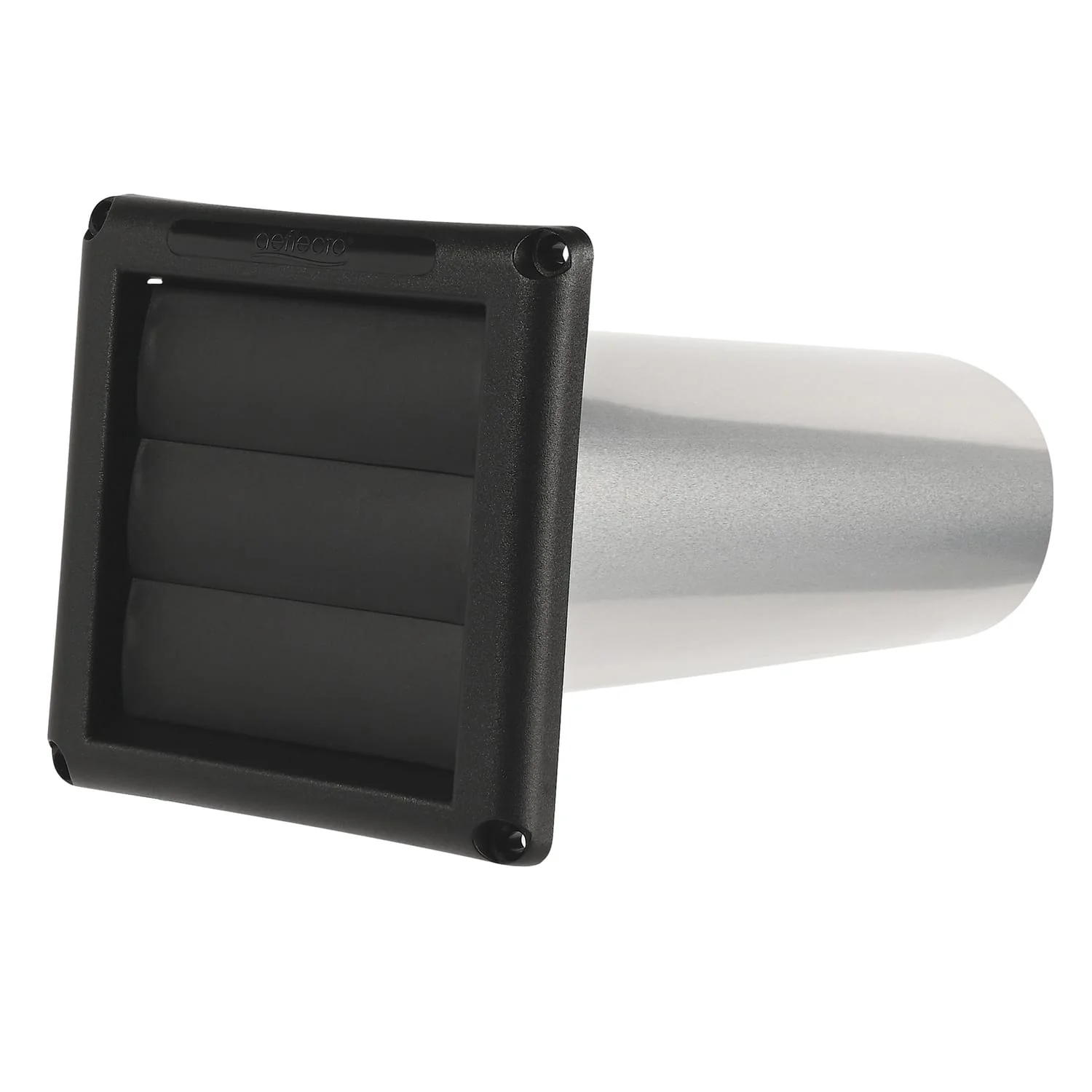 Deflecto Supurr-Vent Louvered 4-In. Dryer Vent Hood Kit with Collar and Aluminum Pipe, SVHABLK4