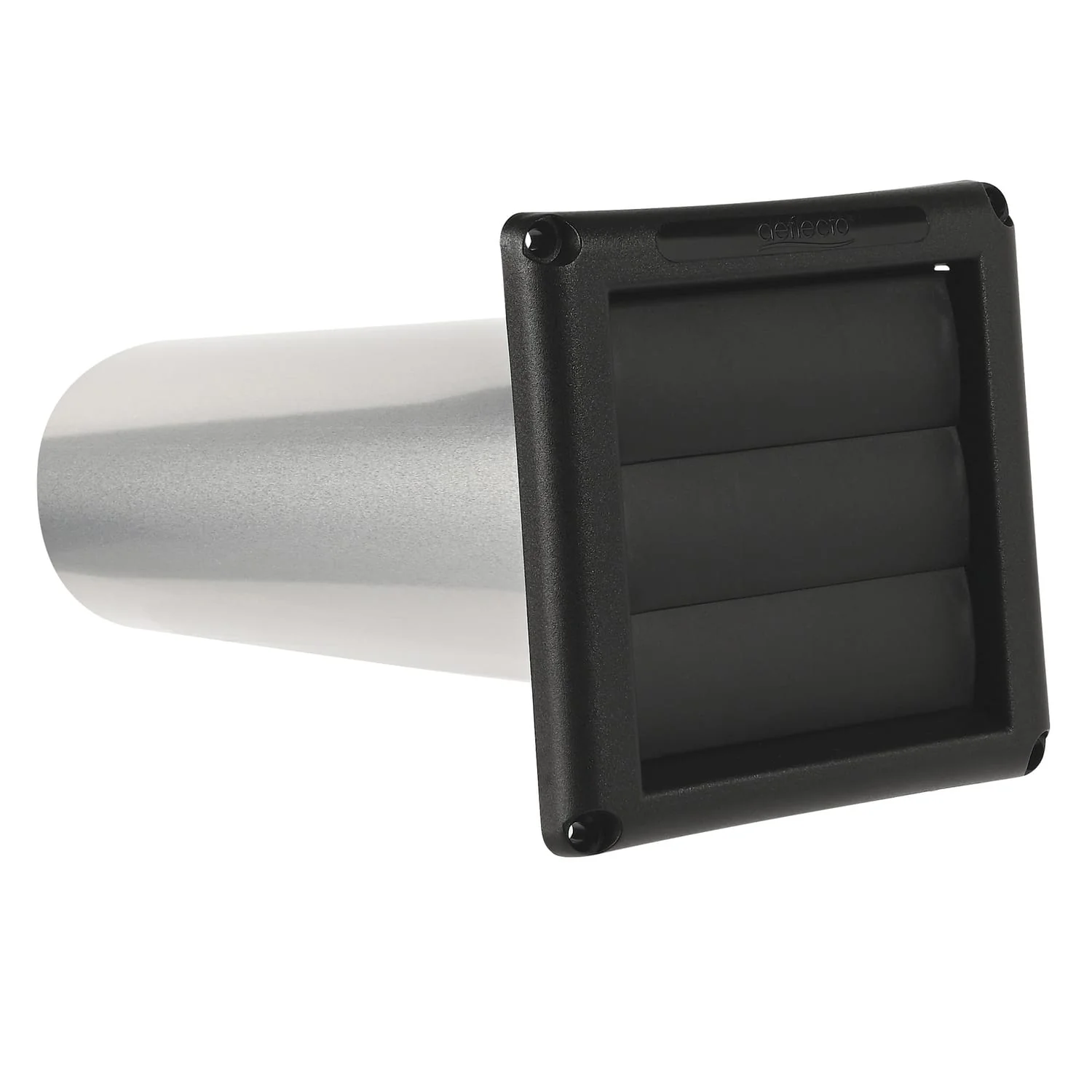 Deflecto Supurr-Vent Louvered 4-In. Dryer Vent Hood Kit with Collar and Aluminum Pipe, SVHABLK4 - Image 4