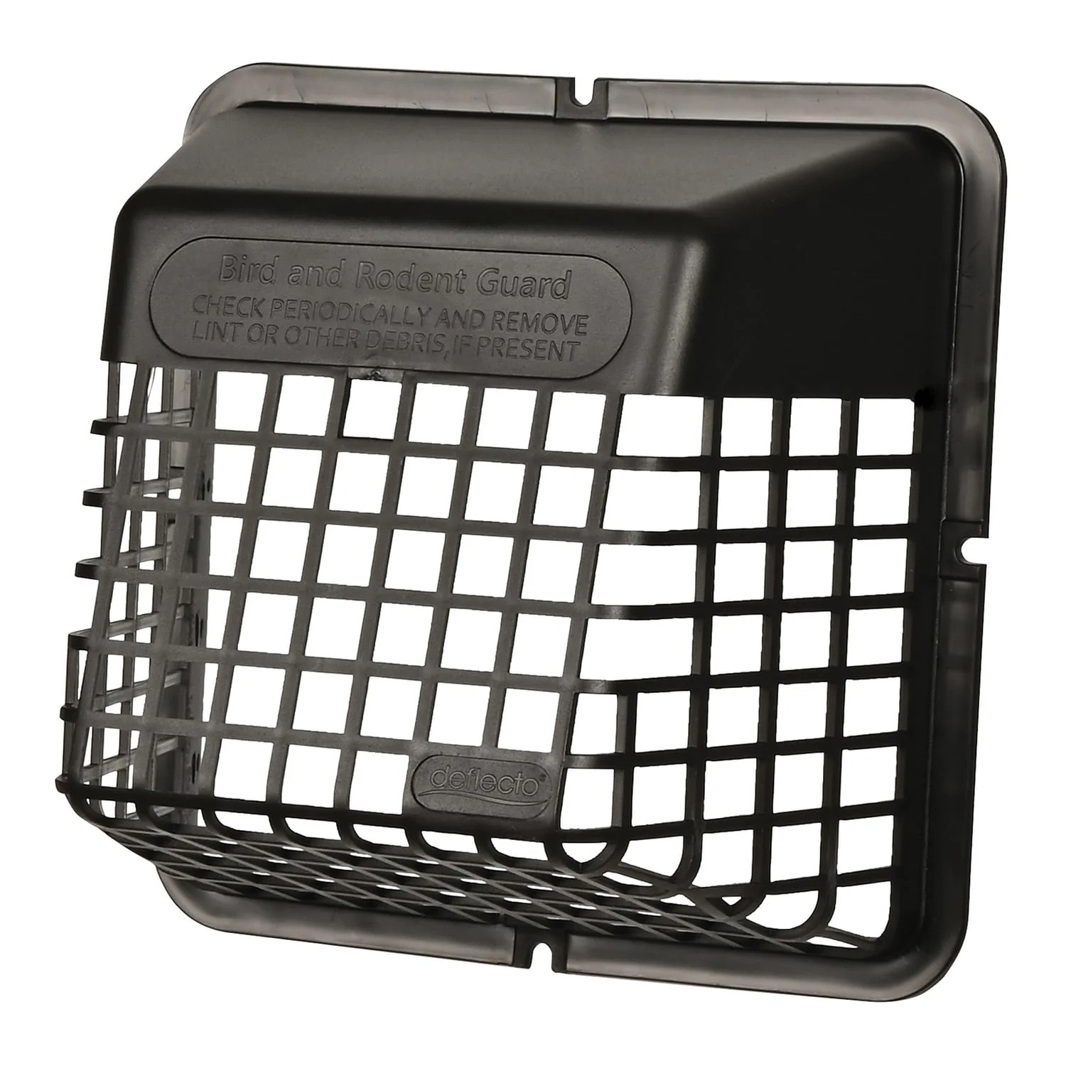 Deflecto Universal Bird Guard for 4-In. Clothes Dryer Vent or 3-In. Bathroom Exhaust Vent, Black