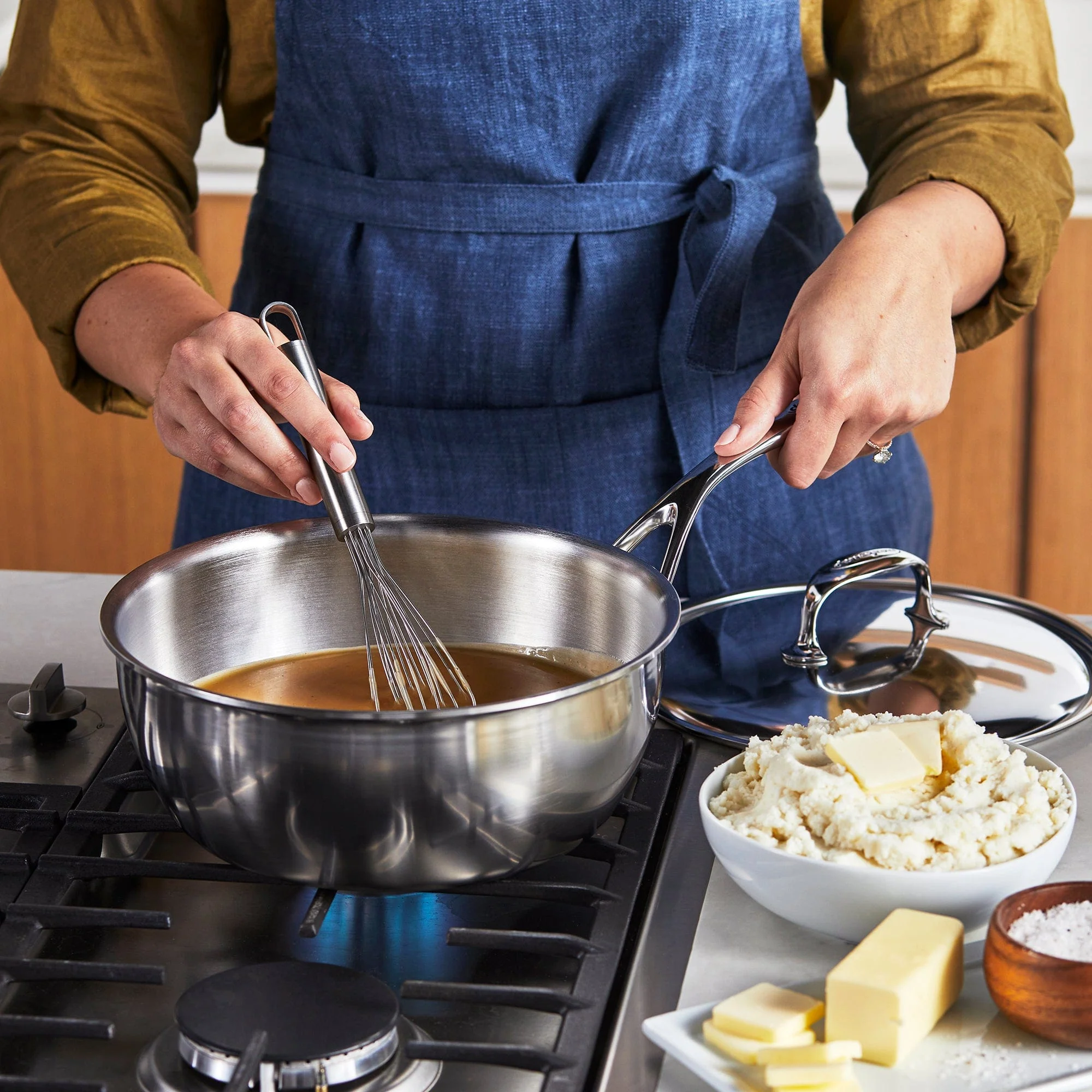 Demeyere Atlantis 3.5-qt Stainless Steel Saucier - Image 2