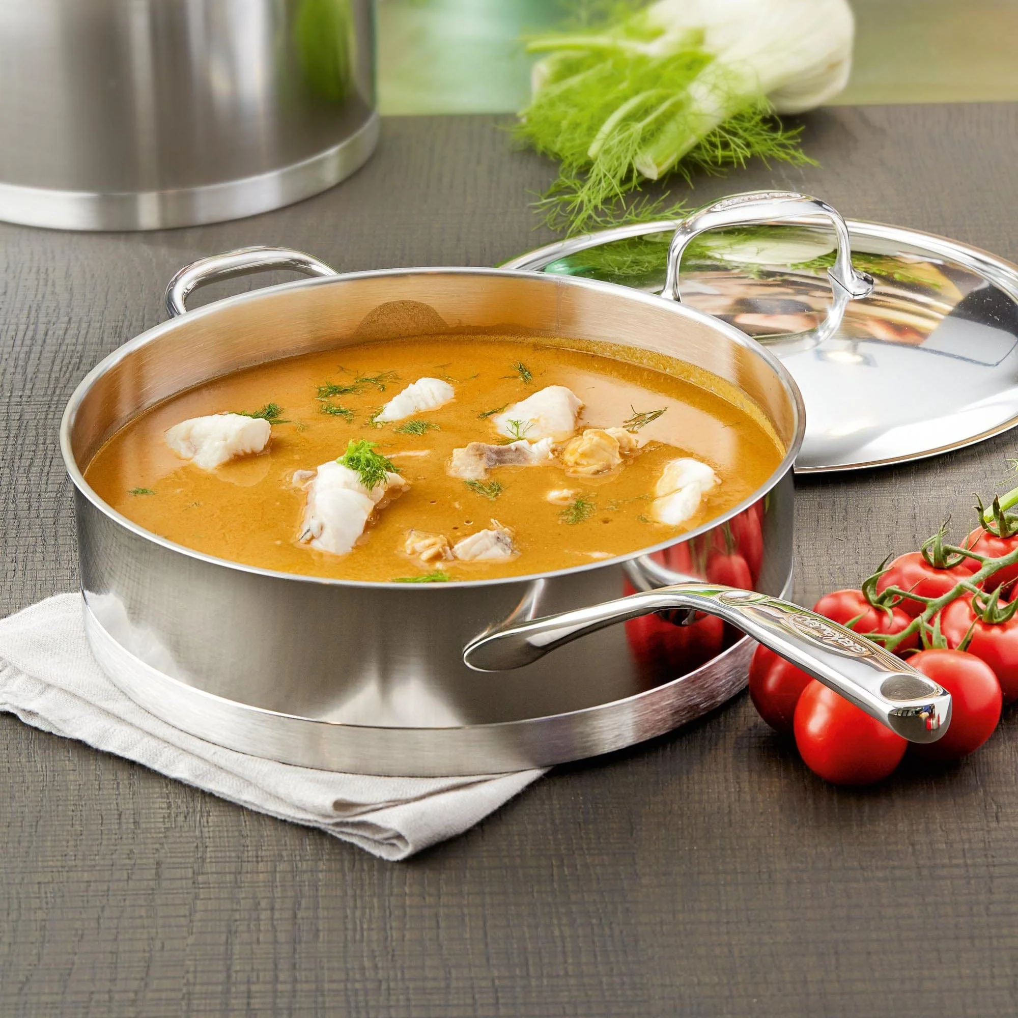 Demeyere Atlantis 5.1-qt Stainless Steel Saute Pan with Helper Handle - Image 3