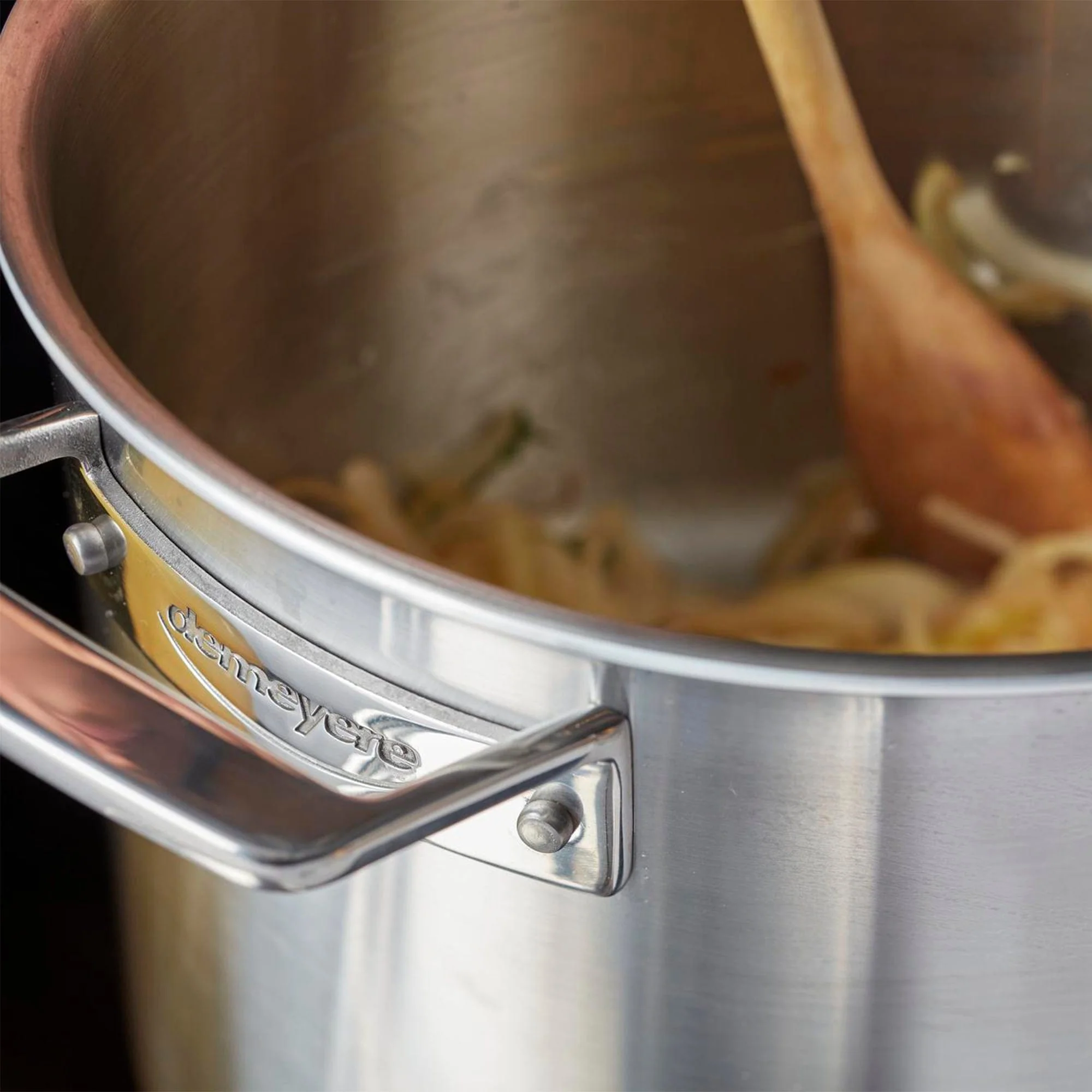 Demeyere Essential 5-ply 8-qt Stainless Steel Stock Pot with Lid - Image 3