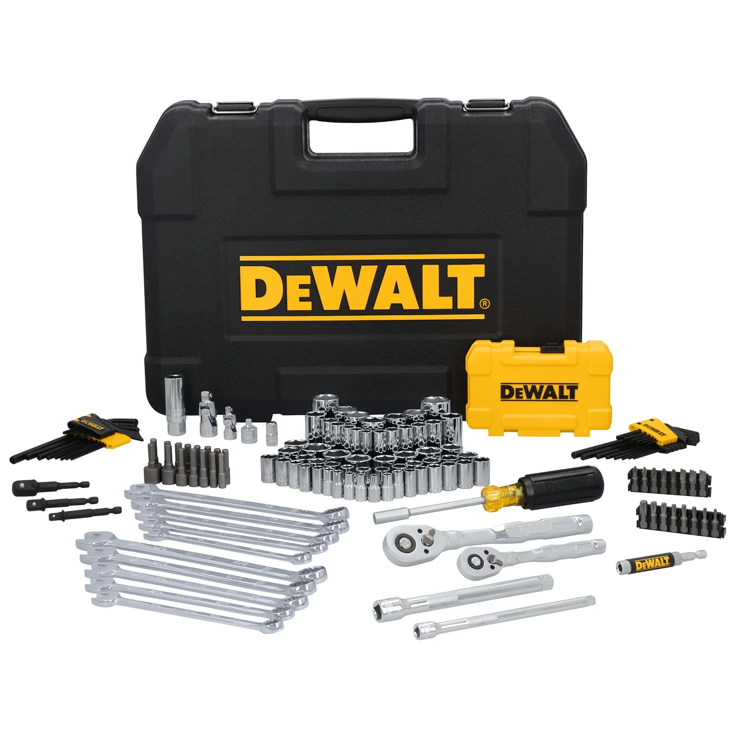 Dewalt 1/4-In. and 3/8-In. Drive Mechanics Tool Set with 142 Pieces plus Case, DWMT45425