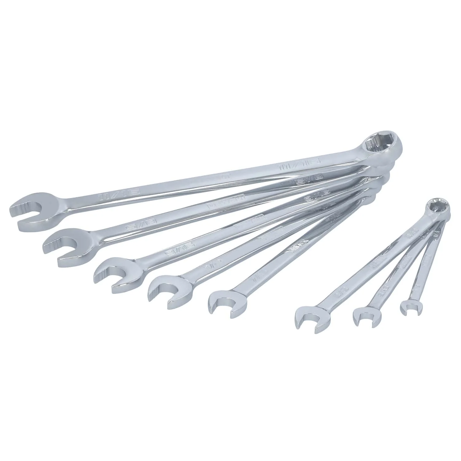 Dewalt TOUGHSERIES 8-Piece SAE Combination Wrench Set Plus Stackable Case with Clear Lid, DWMT45427 - Image 2