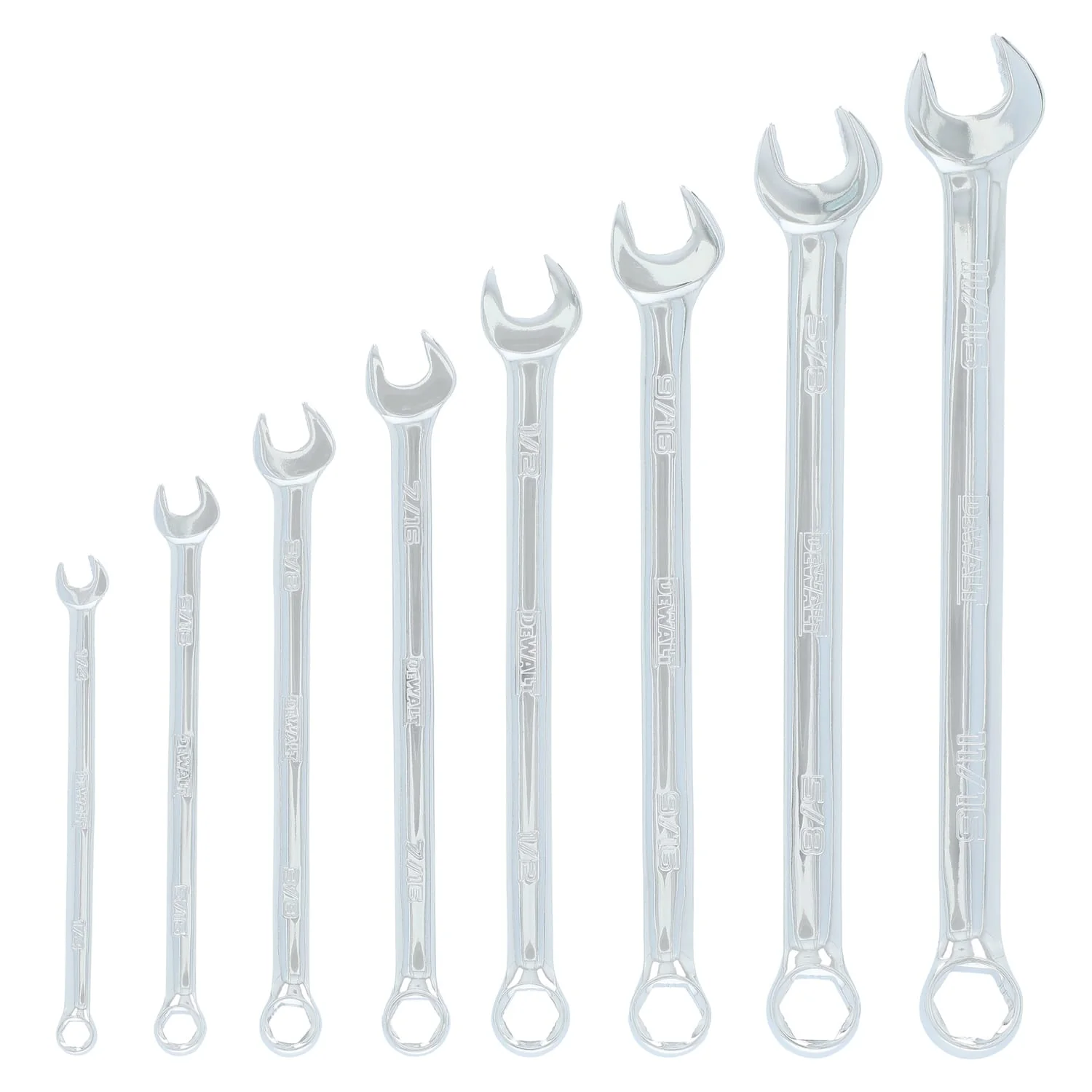 Dewalt TOUGHSERIES 8-Piece SAE Combination Wrench Set Plus Stackable Case with Clear Lid, DWMT45427 - Image 3