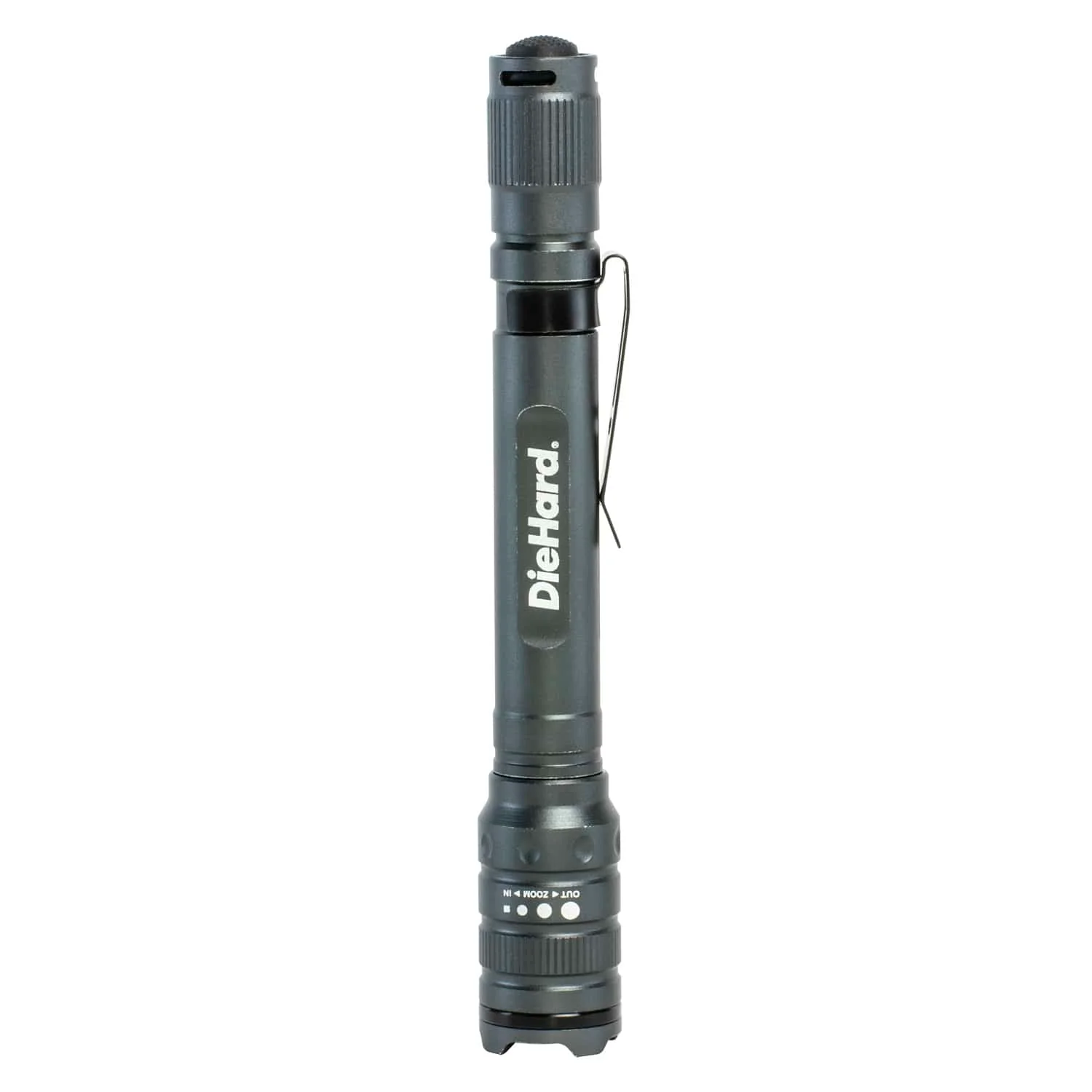 DieHard LED 180-Lumen Aluminum Flashlight with 3 Modes, Twist Focus, Impact/Water-Resistant, Battery Powered, Pocket Clip, up to 229-Ft. Beam - Image 3