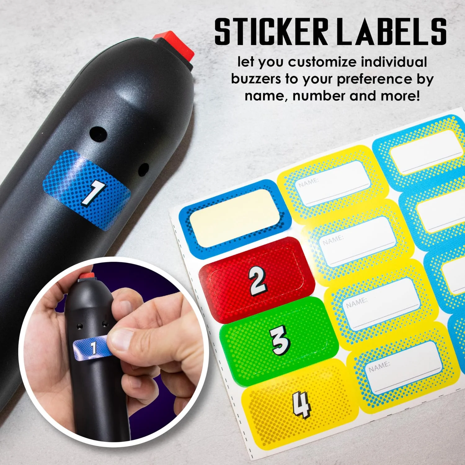 Digital Energy Wireless Handheld Buzzer Game System Console, 8 Pack - Image 2