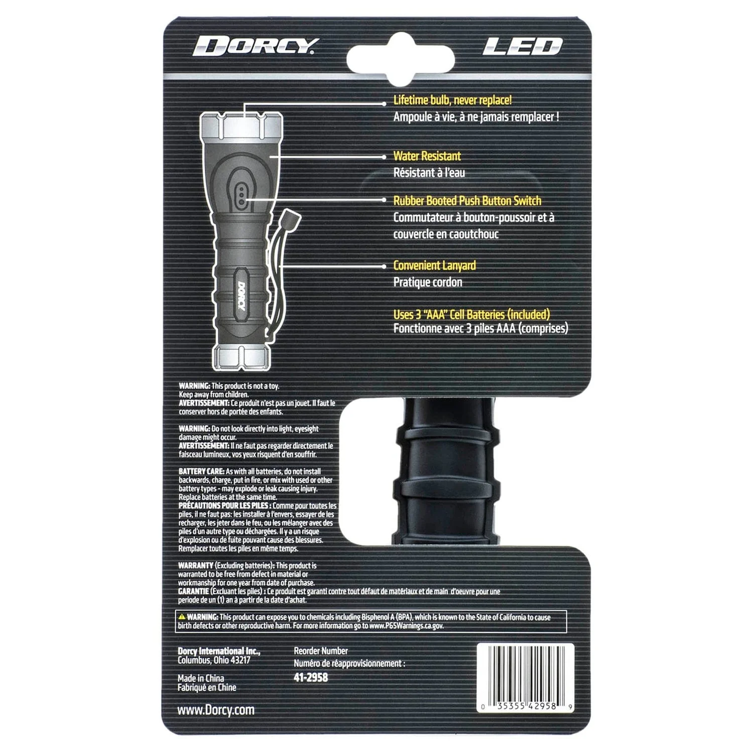 Dorcy 180-Lumen TPE-Rubber LED Flashlight - Image 3