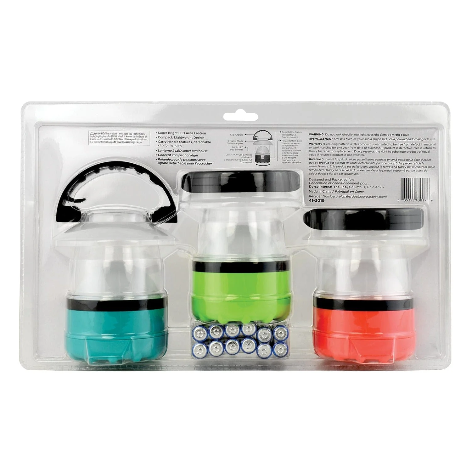 Dorcy LED Mini Lanterns with Batteries, 3 Pack - Image 4