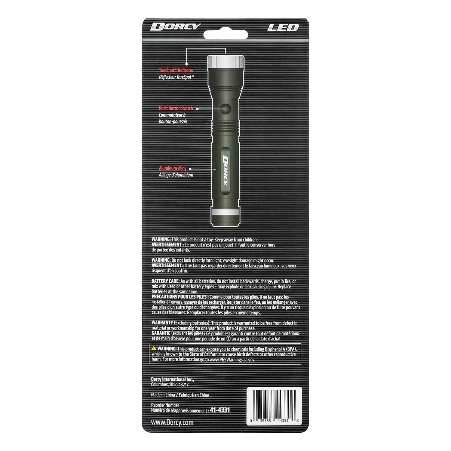 Dorcy Ultra HD Series LED 800-Lumen Aluminum Flashlight with 3 Modes, TrueSpot Reflector, Weather-Resistant, Battery Powered, up to 672-Ft. Beam - Image 2