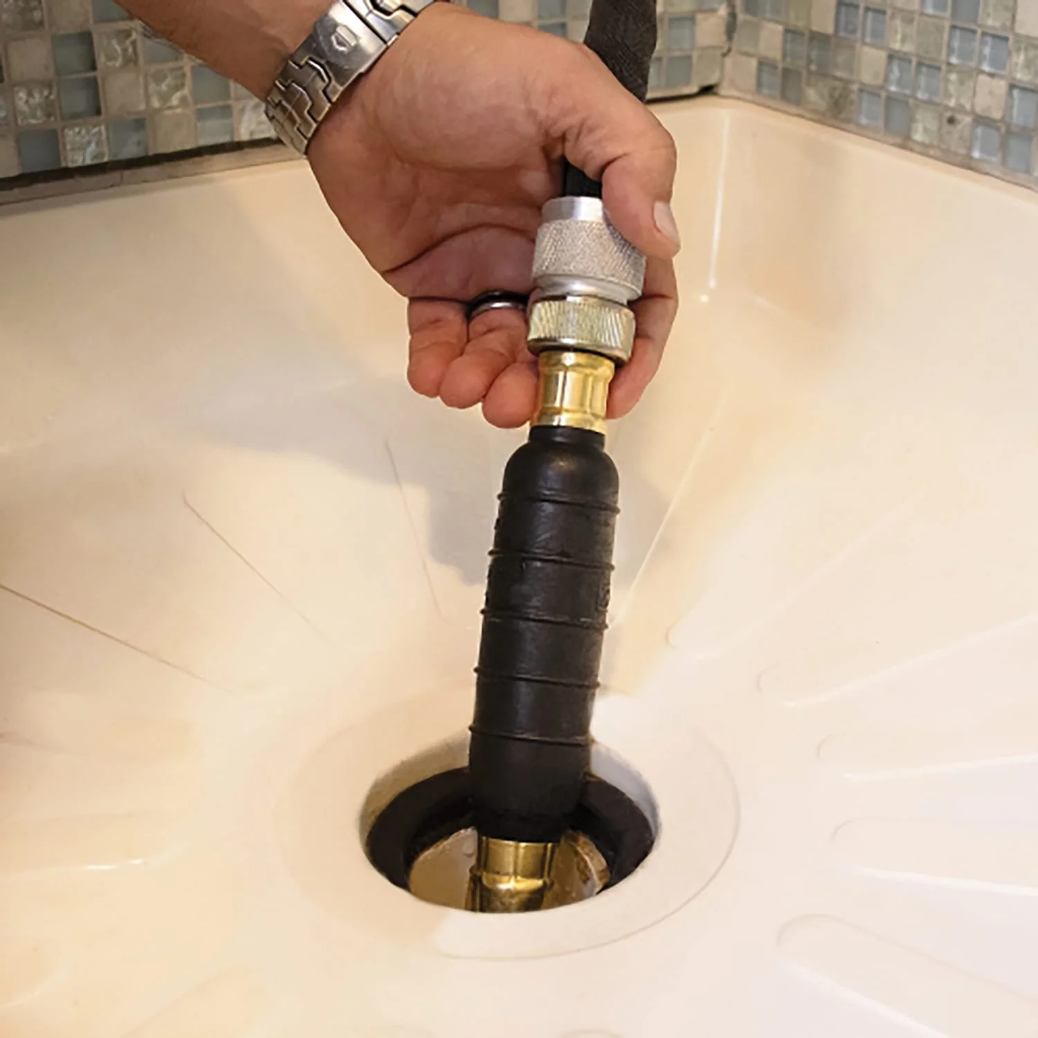 DrainX Hydro-Pressure Dual-Valve Drain-Cleaning Bladder, Fits 1.5 In. to 3 In. - Image 4