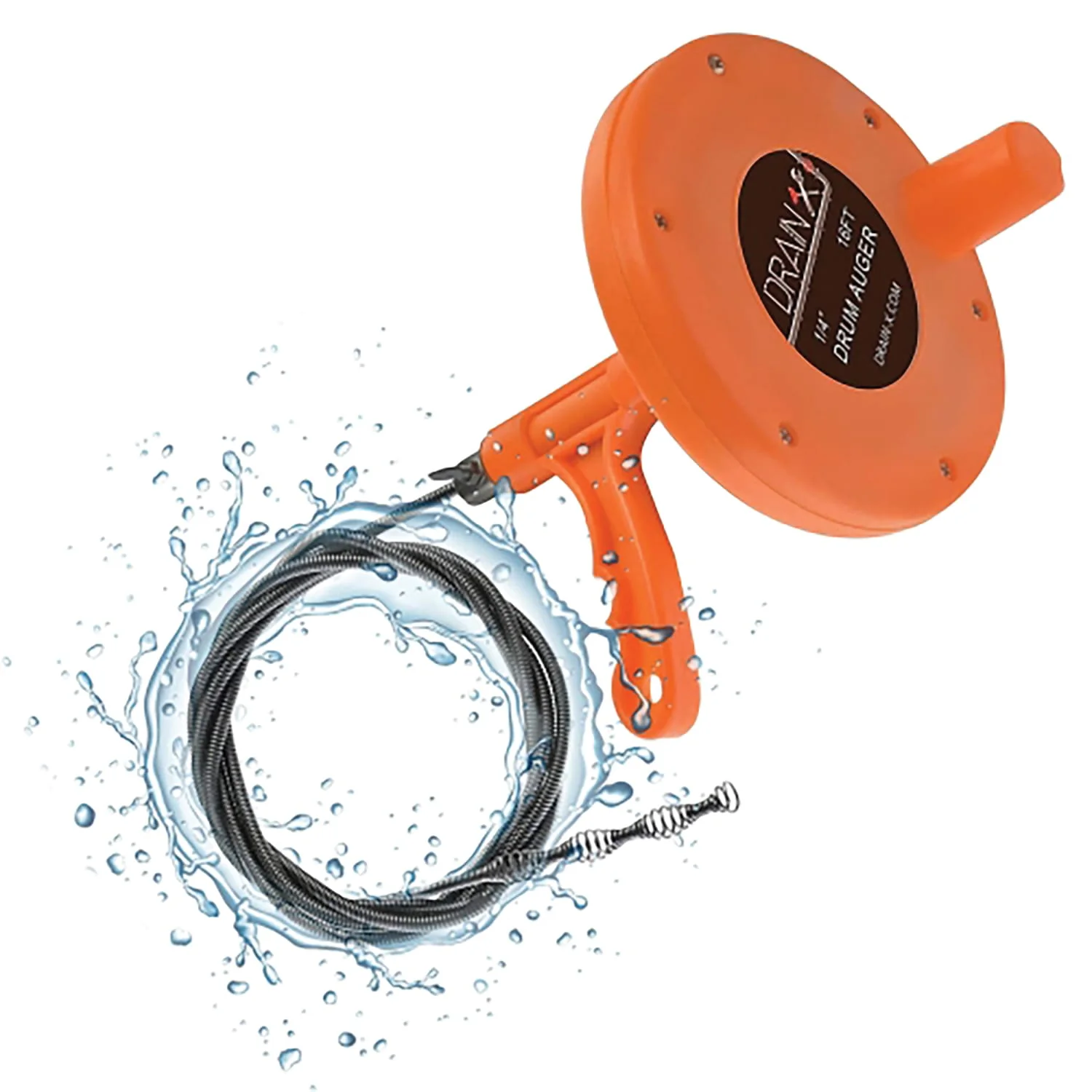 DrainX Plumbing Snake Drain Auger, 16 Ft. - Image 4