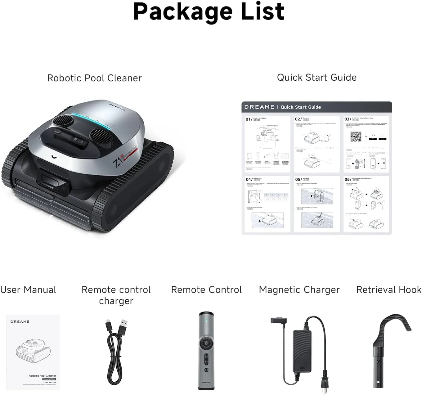 Dreame Z1 Pro Cordless Robotic Pool Cleaner, LiFi Remote Control, 8000 GPH Suction, Waterline Cleaning, Auto-Retrieval, Above and In-Ground Pools - Image 10